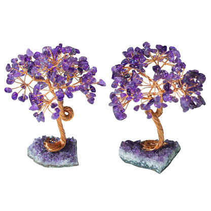 Amethyst Healing Crystals Tree Wrapped