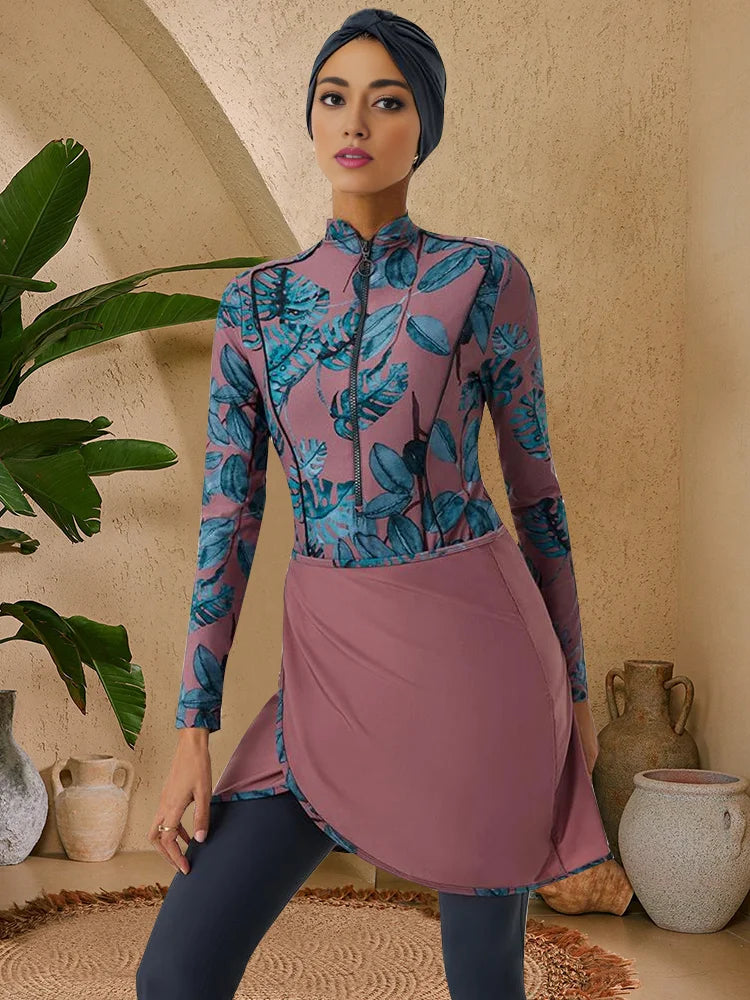 3PCS/Set Muslim Burkini Islamic Bathing Swimsuit