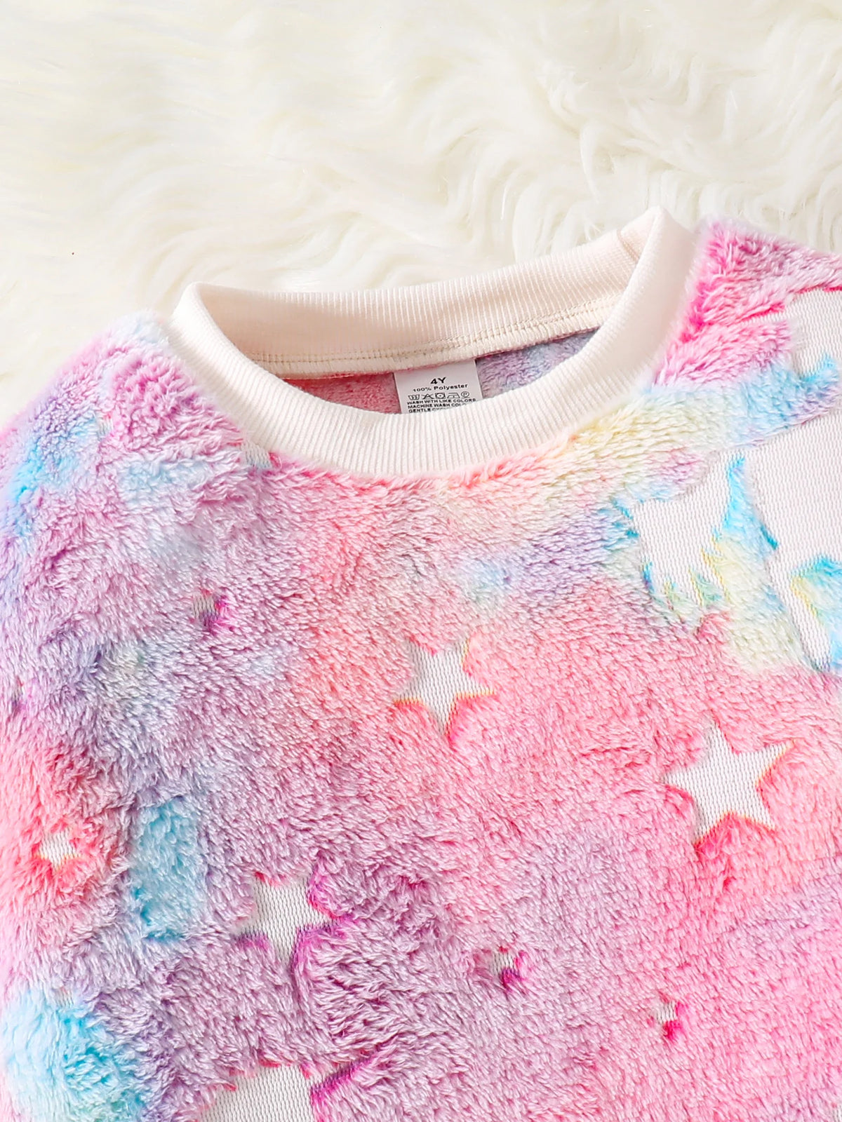 Autumn 2-8Y star shaped suede round neck long sleeved Set