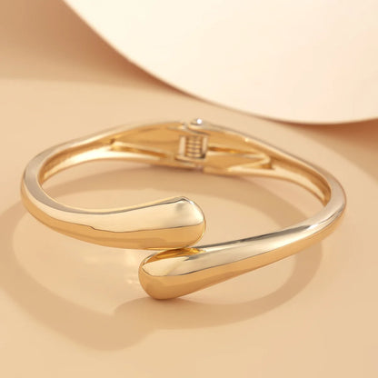 Irregular Bangle Chunky Waterdrop Open Bracelet