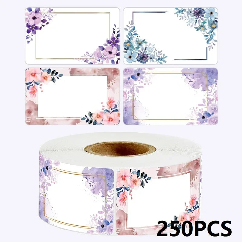 50/100/250PCS Flowers Name Lables Sunflowers Packaging Sticker