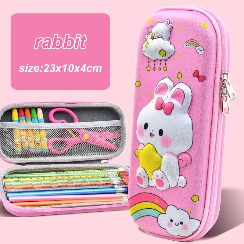 3D Kawaii Pencil Case EVA Large Capacity Waterproof Light Pencil Box