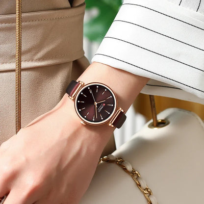 Leather Alloy Analog Quartz Watches