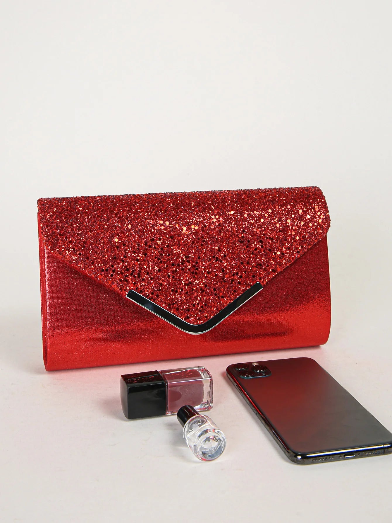 Prom Sequin Clutch Purse chain Shoulder Cross Body Bag