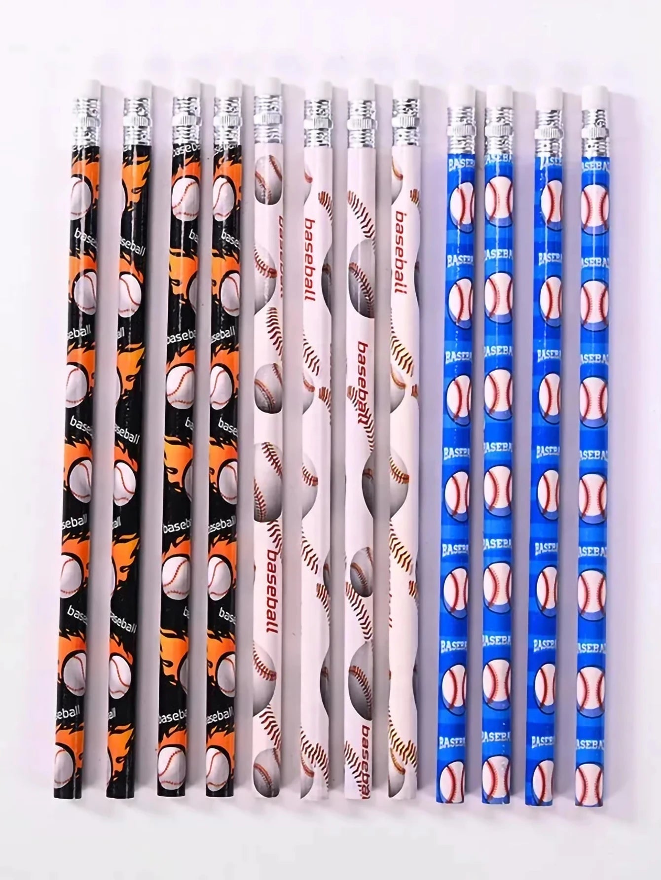12pcs Sports Ball Themed Wooden Pencils