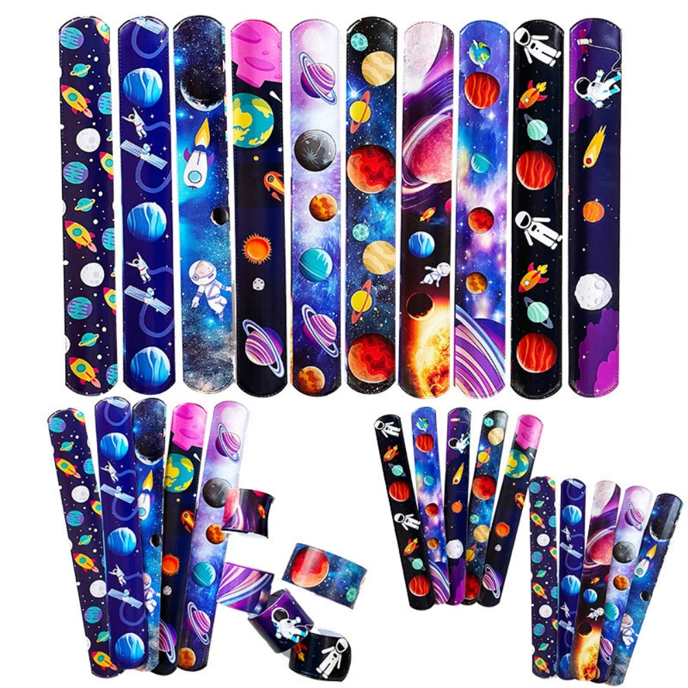 10-50 Pcs Cartoon Space Astronaut Theme Clapping Circle Wristband