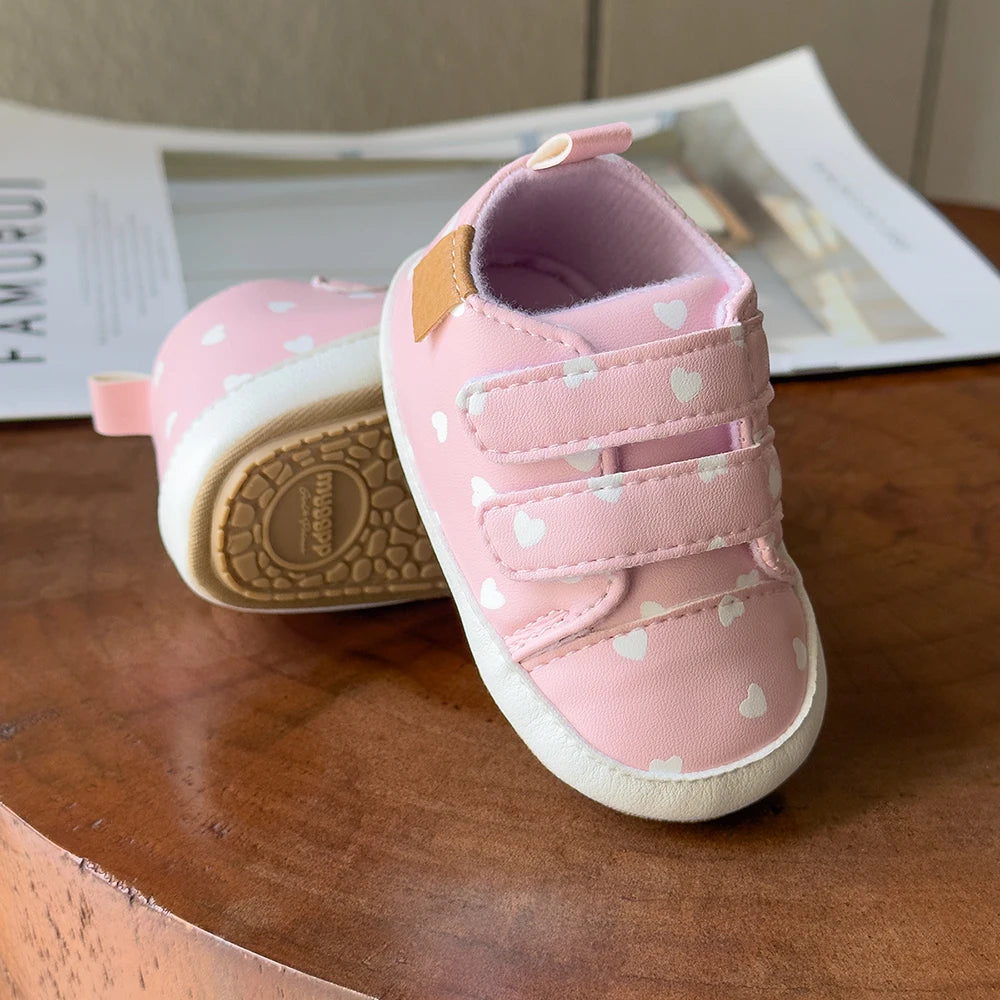 Leather Rubber Anti-slip Toddler First Walkers Shoes