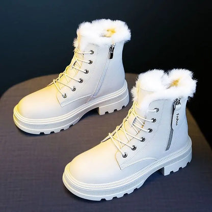 Snow Boots Plush Warm Medium Thickened Warm Snow Flat Boots