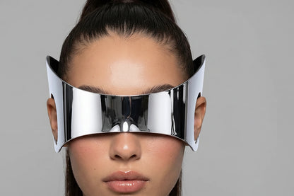 Steampunk Shield Luxury Punk Sports Wrap Around Windproof Sunglasses