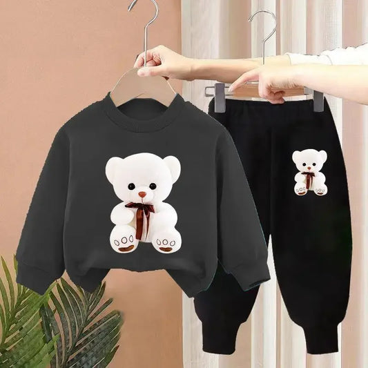 Autumn Winter Polo Sweatshirt+Pants Sport Set