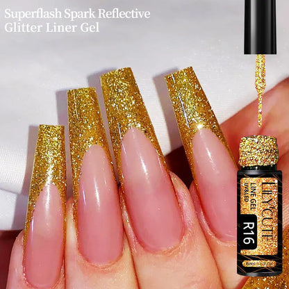 Gold Sliver Metallic Liner Gel Nail Polish