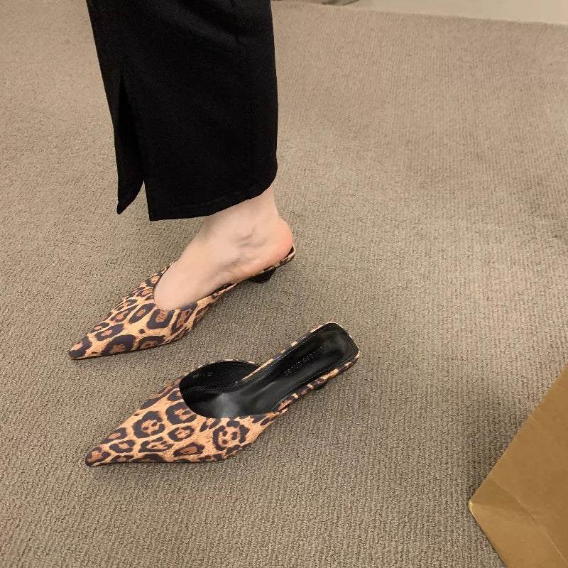 Luxury Elegant Low Heel Slipper