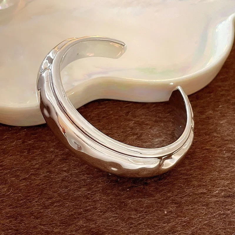 Geometric Glossy Opening Bangle Bracelets