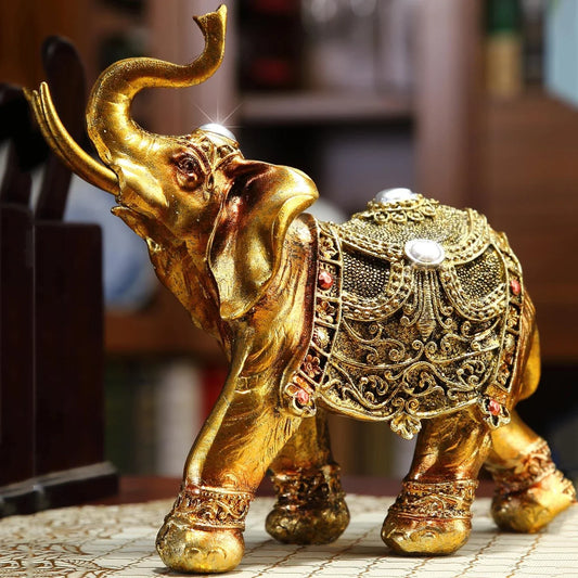 1PC Elephant Resin Decor  Handcrafted 3D Sculpture