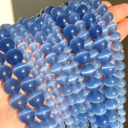 Cat Eye Opal Beads Natural Stone DIY Bracelets