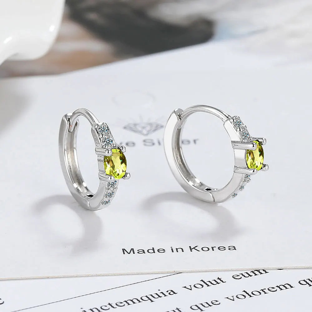 925 Sterling Silver Multiple zircon Earring