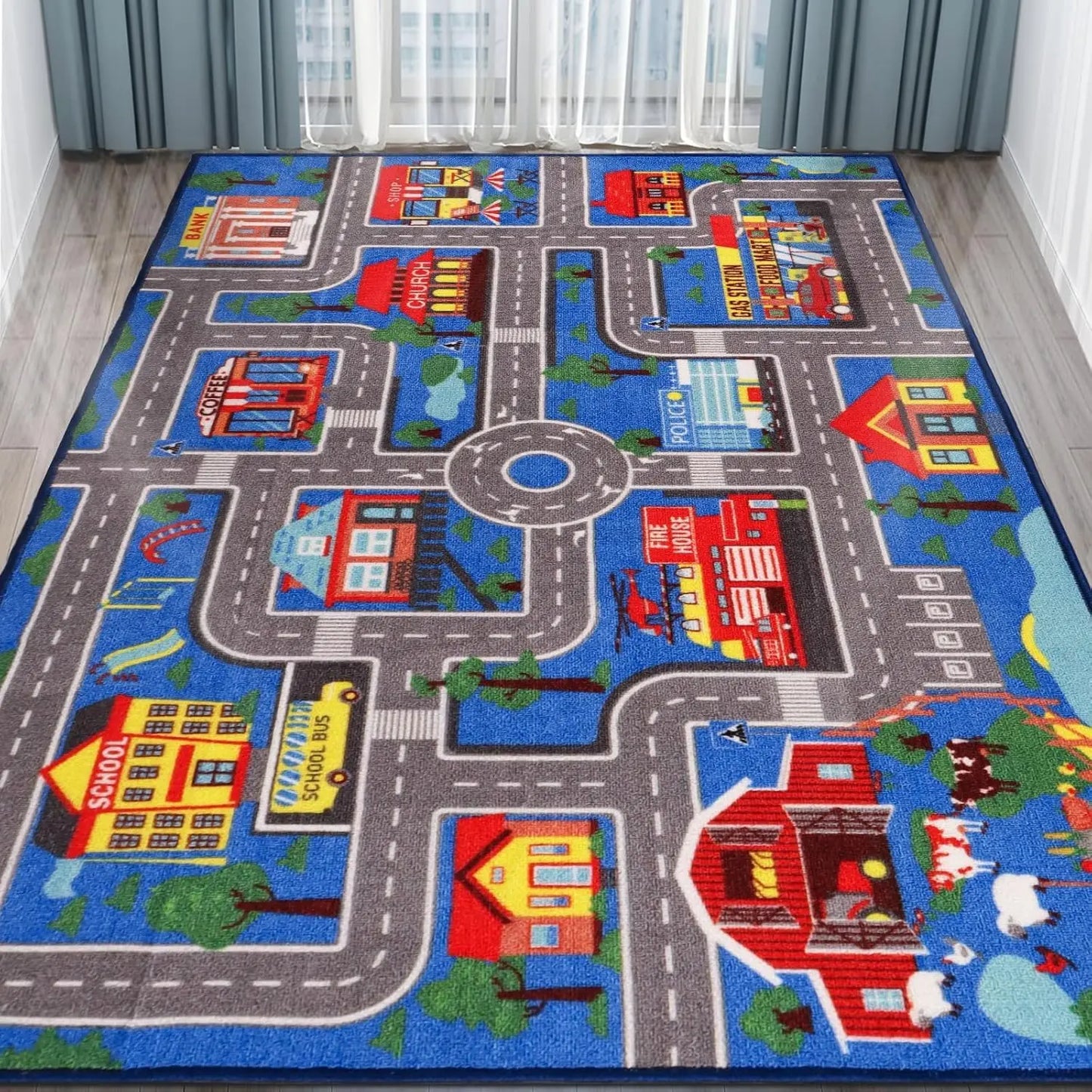 Game Carpet Blue Pink Green Soft Climbing Mat