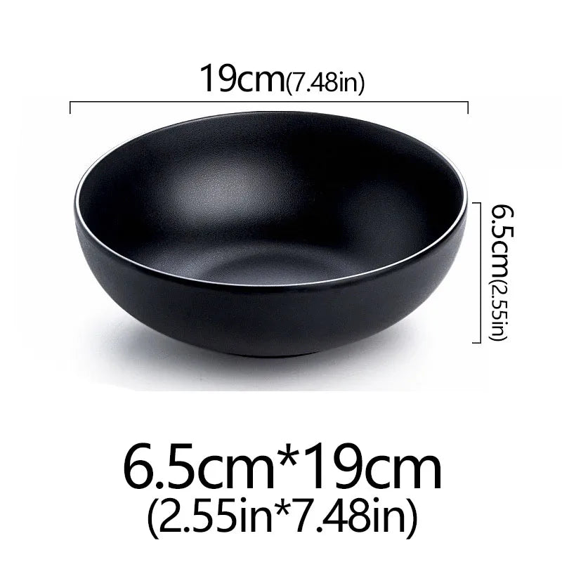 Frosted Melamine Ramen Bowl Imitation Porcelain