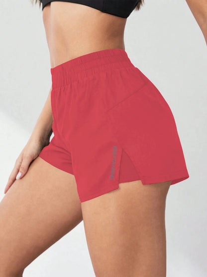 Faux Two-Piece Anti-Exposure Yoga Shorts