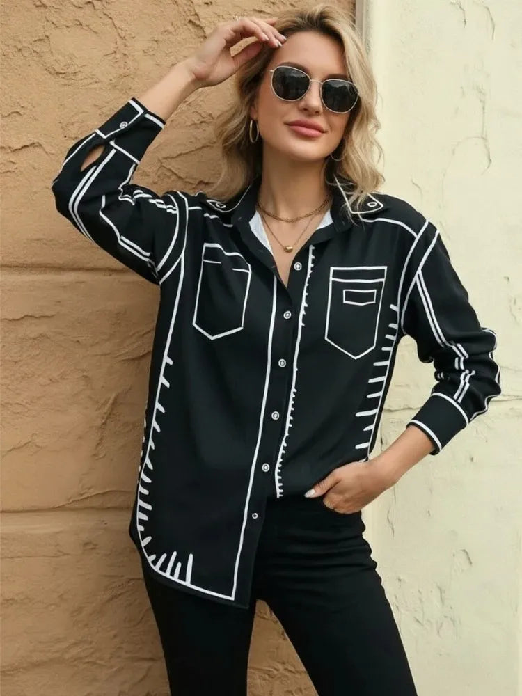 Fashion printed chic Shirt