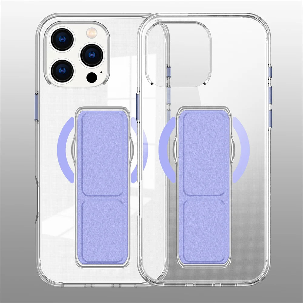 Luxury Folding Wristband Stand Magnetic Phone Case For iPhone Protective Back Cover