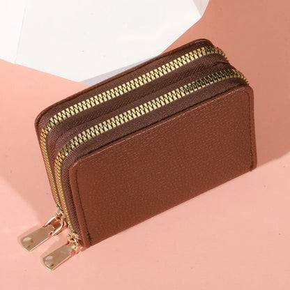 Short Coin Purse With Zipper Wallet
