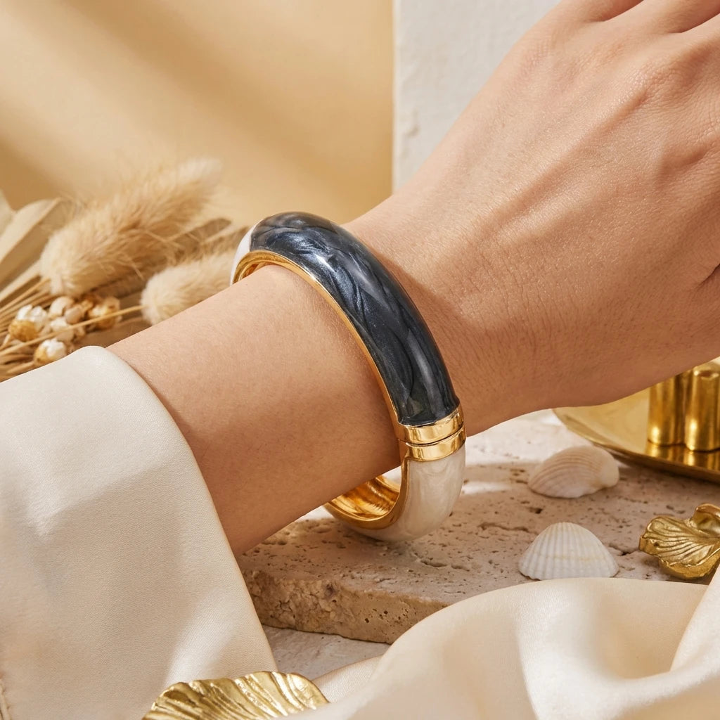 Dripping Oil Bangles Exaggerated Geometric Bracelets