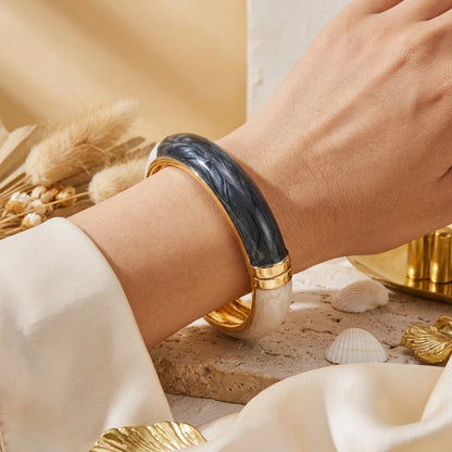 Dripping Oil Bangles Exaggerated Geometric Bracelets