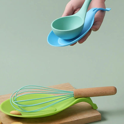 1Pc Silicone Spoon Shelf Heat Resistant