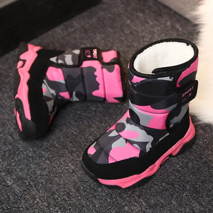 Winter Plush Waterproof Fabric Non-Slip Snow Boots