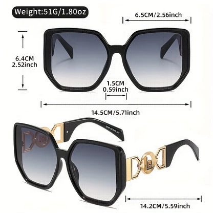 Large Square Decorative UV400 Sunglasses