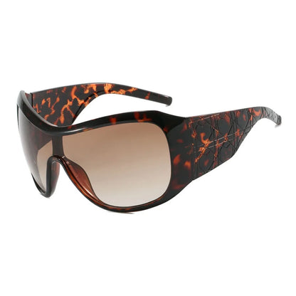Oversized Y2K square shield sexy Sunglasses