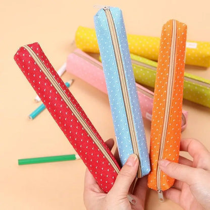 Candy Striped Polka Dot Pencil Case Small