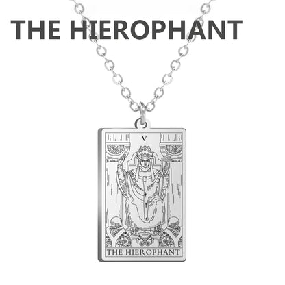 Stainless steel Classic Tarot Pendant Necklace