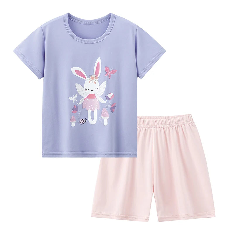 Cute Short sleeved Shorts Casual Set