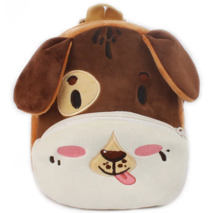 3D School Bags Cartoon Print Plush Kids Backpack Kindergarten Mini Bag