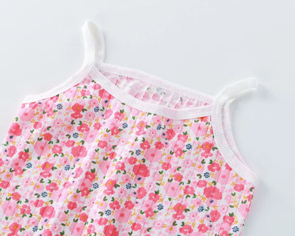 Girls Summer New Baby Sleeveless Cotton Set