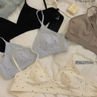 حمالة صدر ملابس داخلية رفيعة على شكل مثلث فرنسي مع صدر صغير