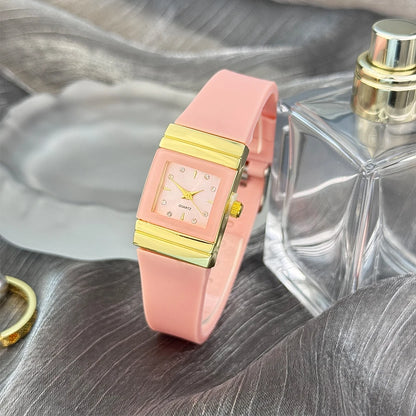 Square Silicone Quartz Small Watch