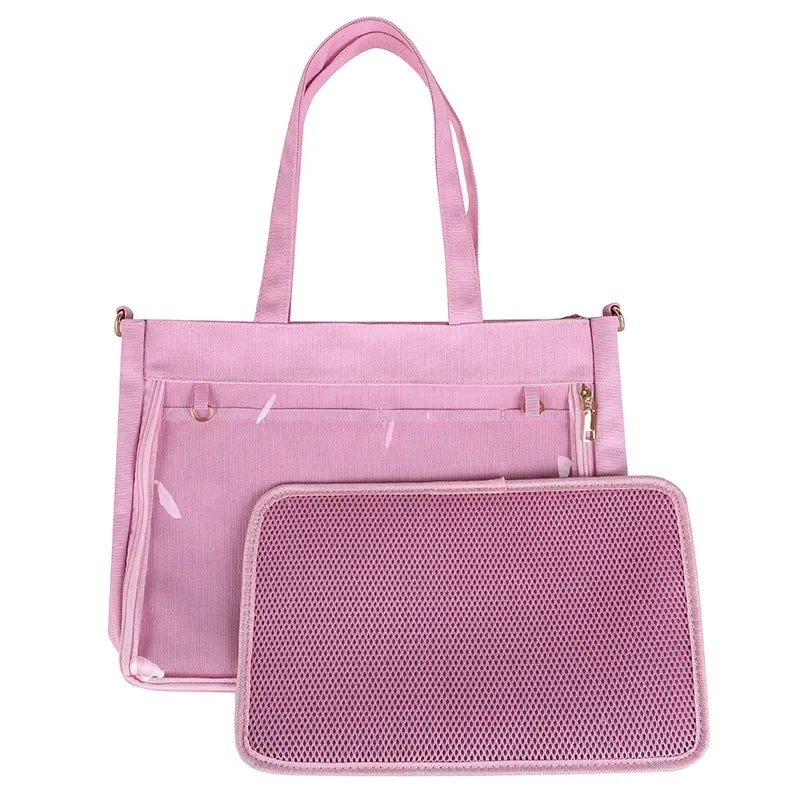 Big Ita Black with Insert Japanese Cute Straps Transparent Shoulder Bag