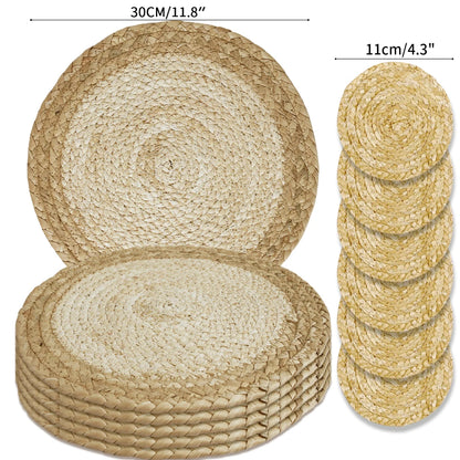 Round Braided Placemats Set