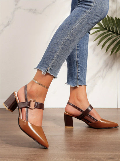 Toe Block High Heel Sandals
