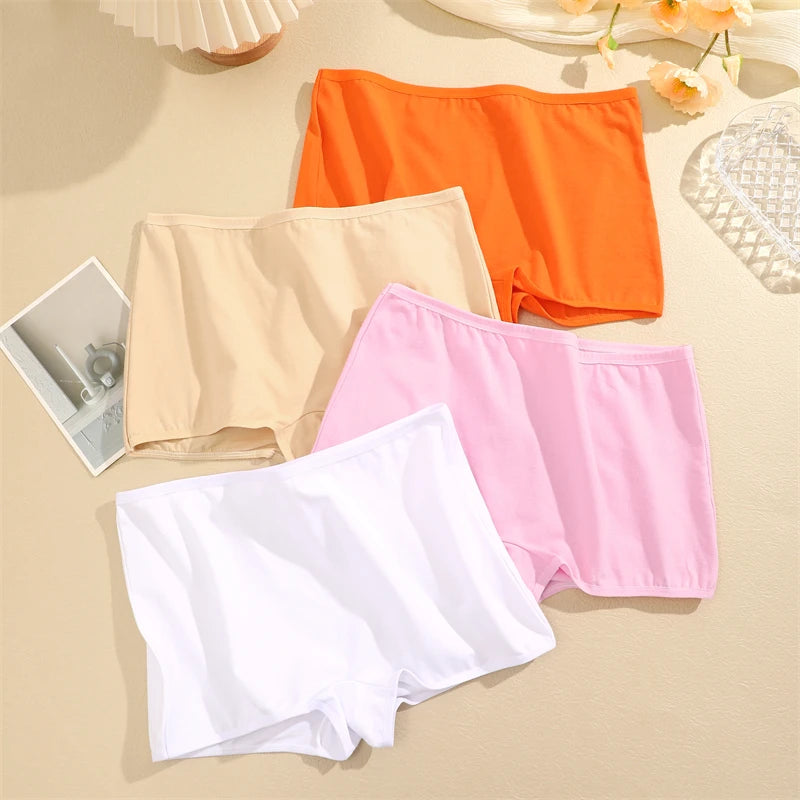 4PCS Cotton Seamless Sports Boxers Underwear  Briefs Cozy Lingerie XS-XL