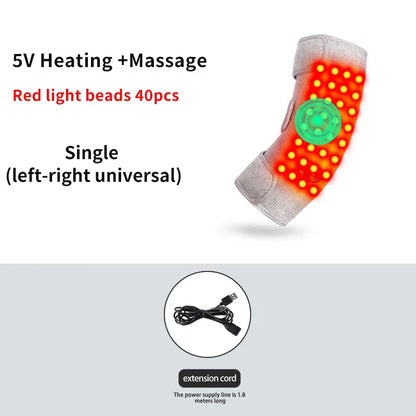 USB 660nm Red Light Electric Heating Elbow Wrap Massager