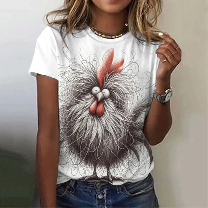 3D Rabbit Short Sleeves Casual Oversize T-Shirts