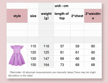 Capibala Kids Cute Capybara Fly Sleeve Casual Dresses