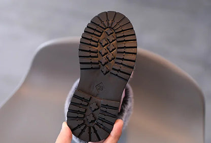 Winter Princess Snow Leather Soft Bottom Kids Boots