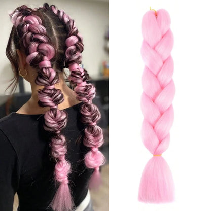 Braiding Hair Pre-stretched Purple Hair Extensions