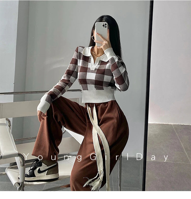 Autumn Vintage Knitting Long Sleeve Pullover Sweaters