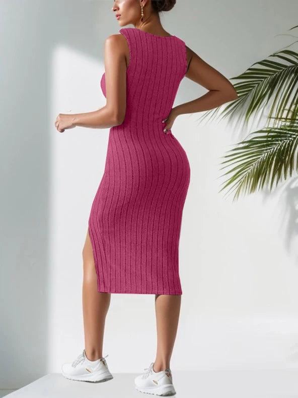 sleeveless slit skirt sexy Dress